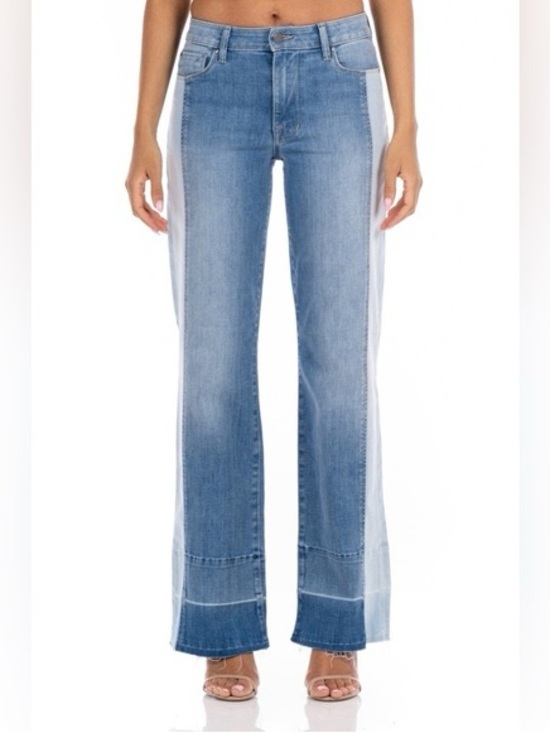 Fidelity Denim Denim - Fidelity Denim Katie Light and Medium Wash Two-Tone High Rise trouser Jeans 26